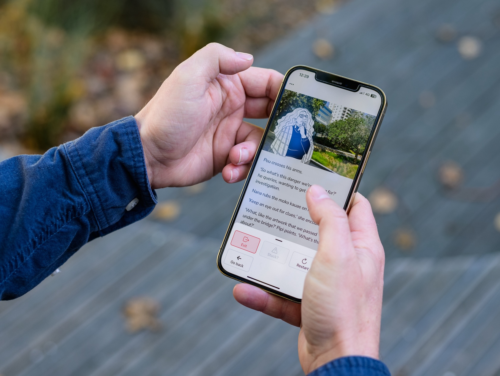 image of man wearing headphones using pickpath mobile app